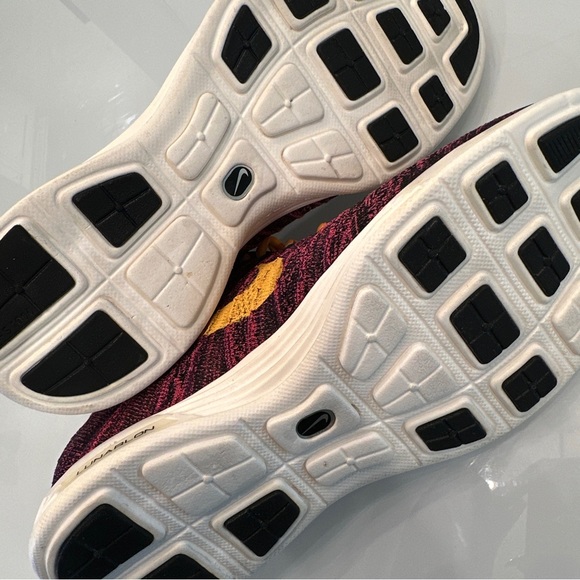 Size 10 - Nike Lunar Flyknit Chukka Grand Purple Laser Orange - Picture 6 of 9